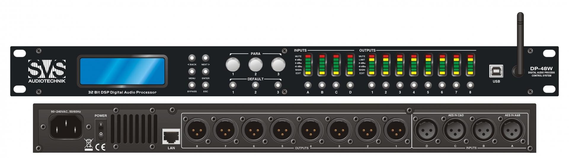 SVS Audiotechnik DP-48W Цифровой процессор: 4 входа 8 выходов в Туймазах
