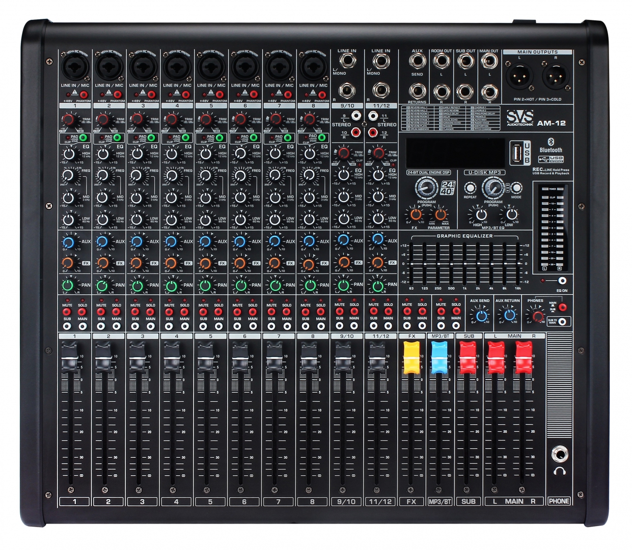 SVS Audiotechnik mixers AM-12 Микшерный пульт аналоговый, 12-канальный в Туймазах