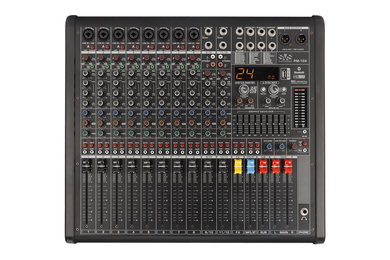 SVS Audiotechnik mixers PM-12A Активный аналоговый микшерный пульт, 12-канальный в Туймазах